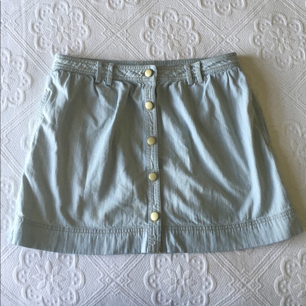 Fossil - Button Down Front Jean Skirt - image 1