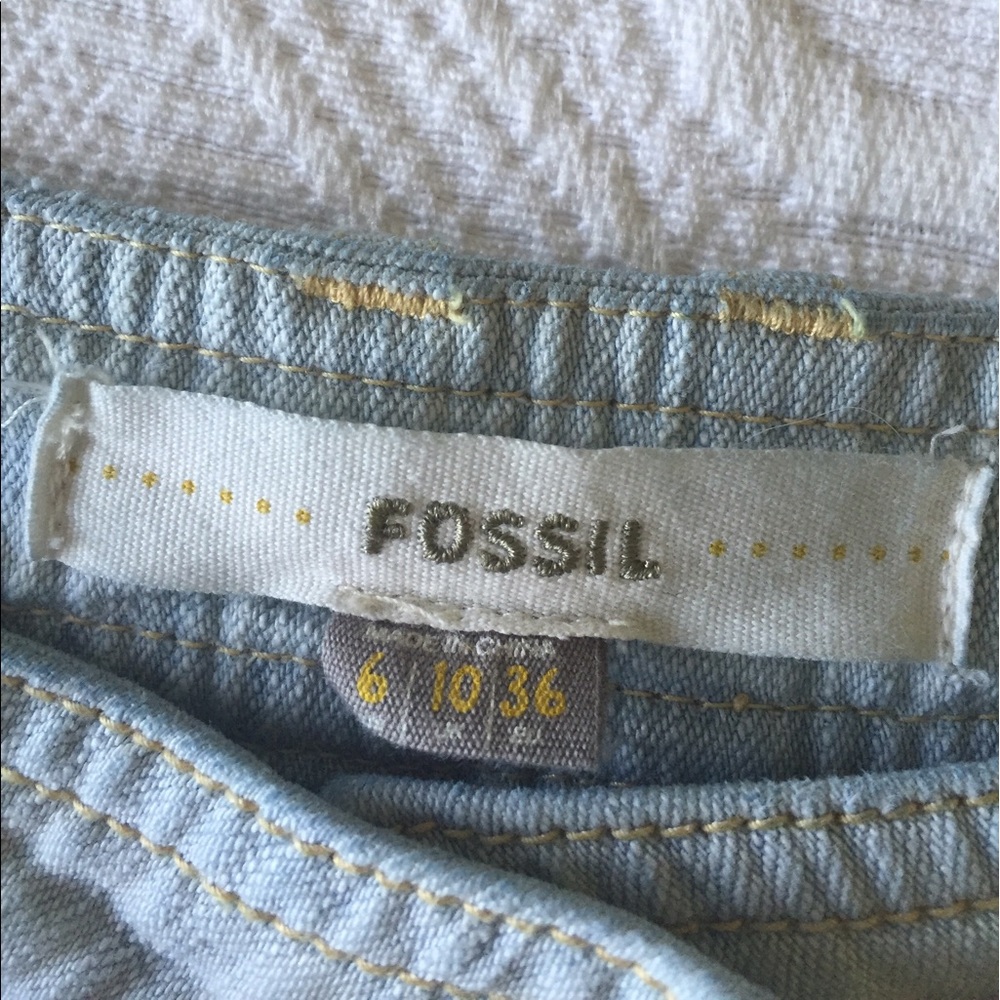 Fossil - Button Down Front Jean Skirt - image 2