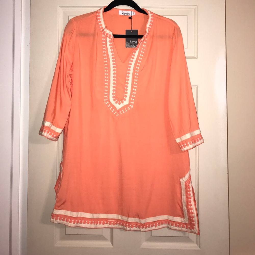 Sz. S Peach Tunic/Coverup NWT