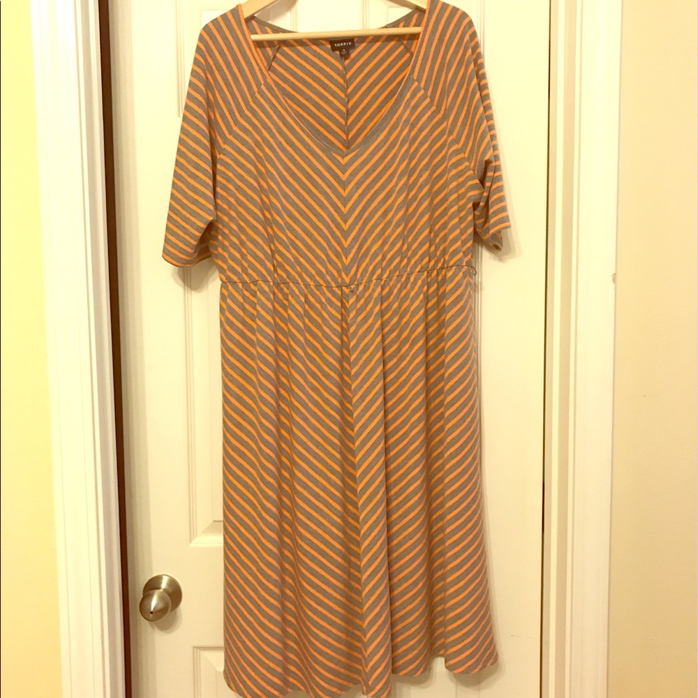 Torrid Jersey Knit Stripe Dress
