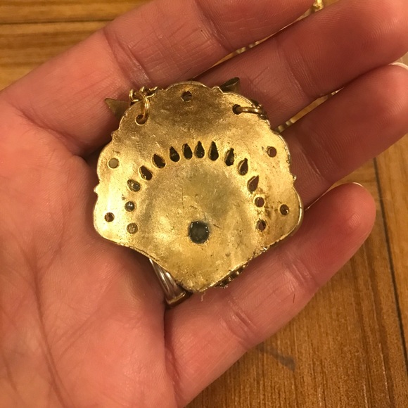 👑HP Vintage assemblage iridescent cameo necklace - Picture 4 of 5