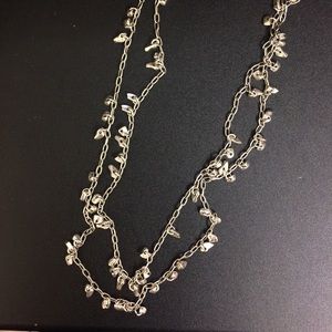 Uno De 50 Long Silver Necklace