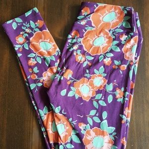LuLaRoe OS Bright Floral Leggings