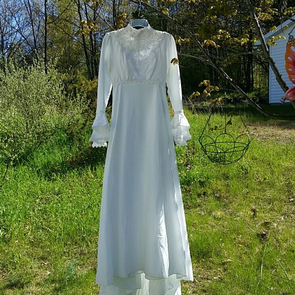 Millliken's Dresses & Skirts - 1970's NWT Lace Wedding Gown Vintage White