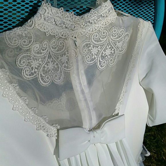 1970's NWT Lace Wedding Gown Vintage White - Picture 4 of 8