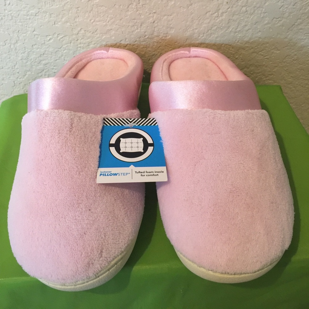 Isotoner pillowstep pink slippers