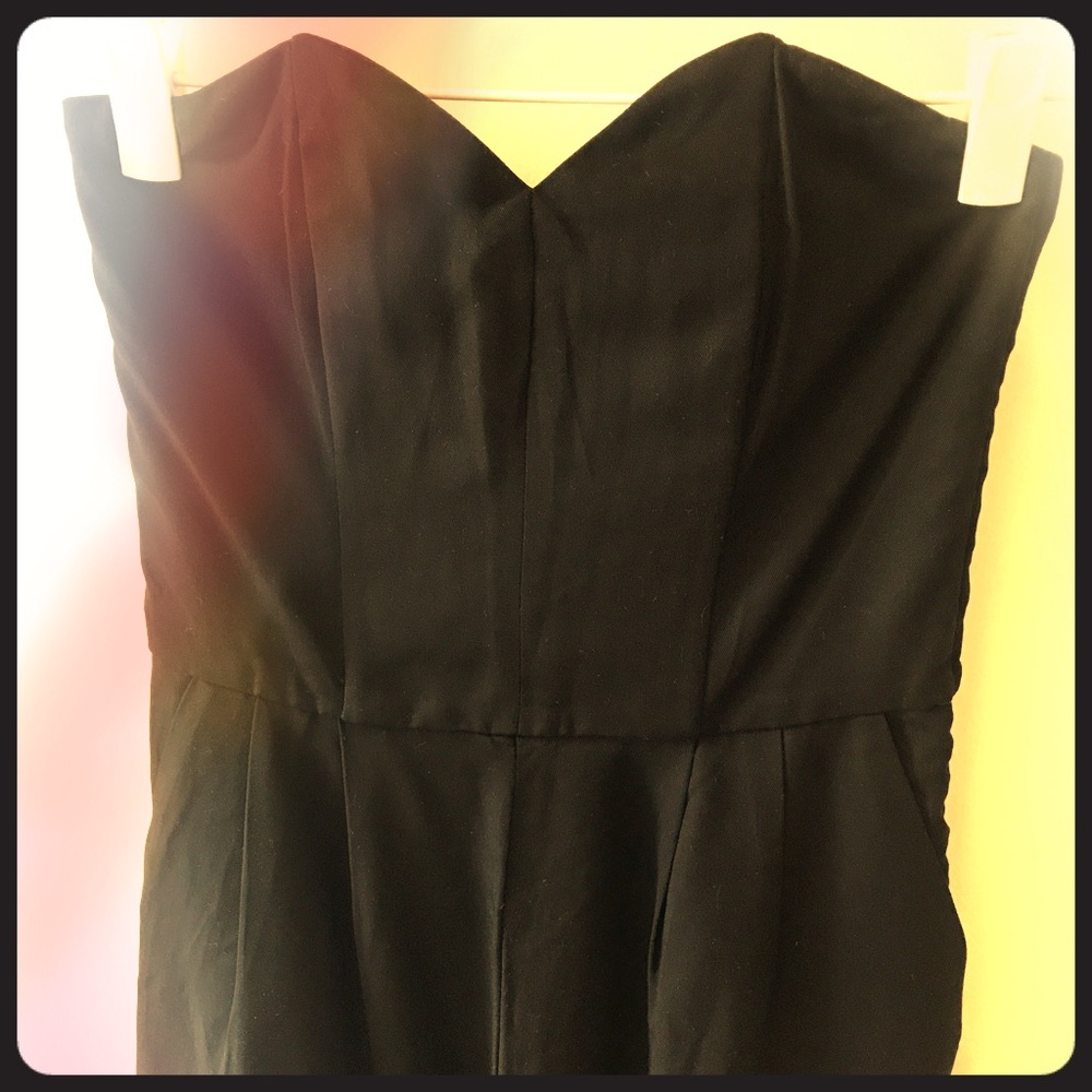 Strapless bustier jumpsuit