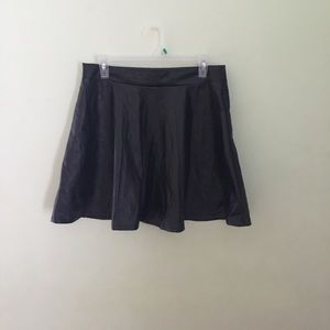 "leather" skater skirt