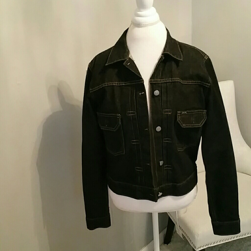 Vintage Guess Black Jean Jacket Gem