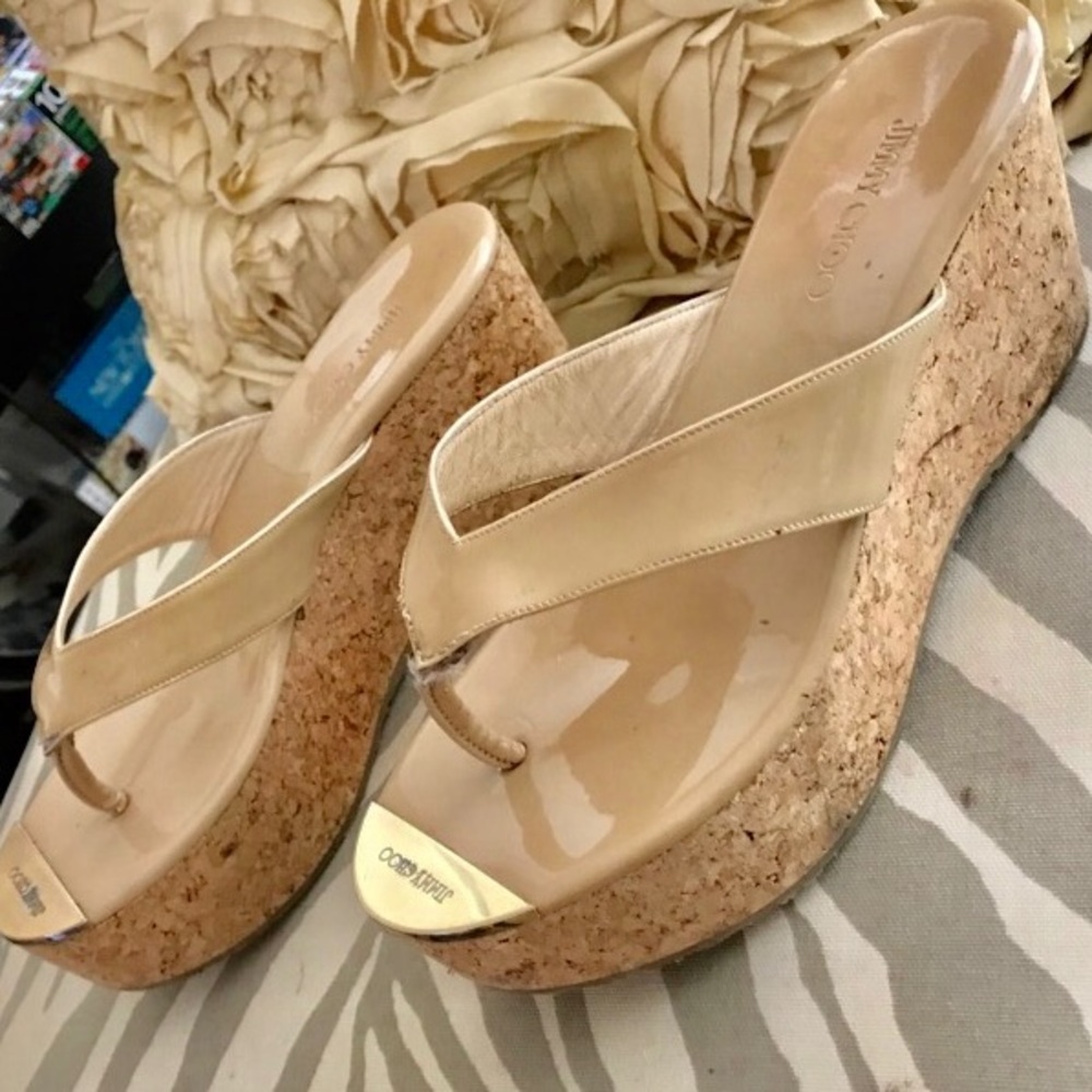 Jimmy Choo platform wedge sandals!