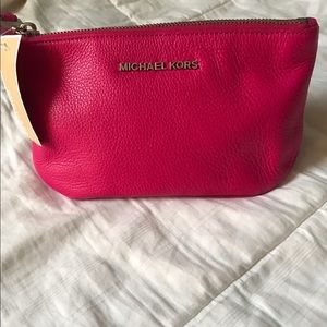 Michael Kors leather wristlet