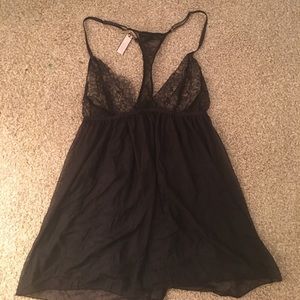 Black Victoria secret flowy lingerie top