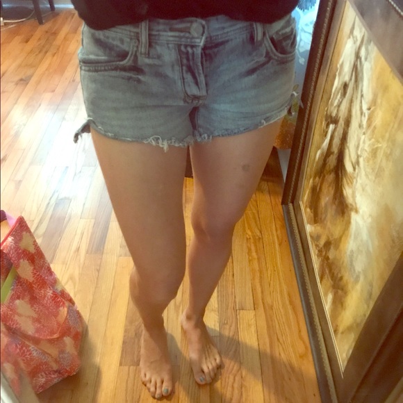 Free People Denim Shorts Size 24 - Picture 1 of 4