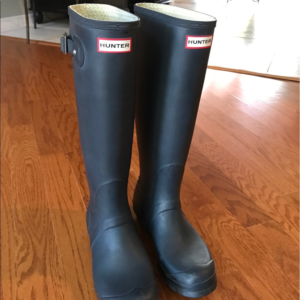 Matte Navy Hunter Boots - Tall Original