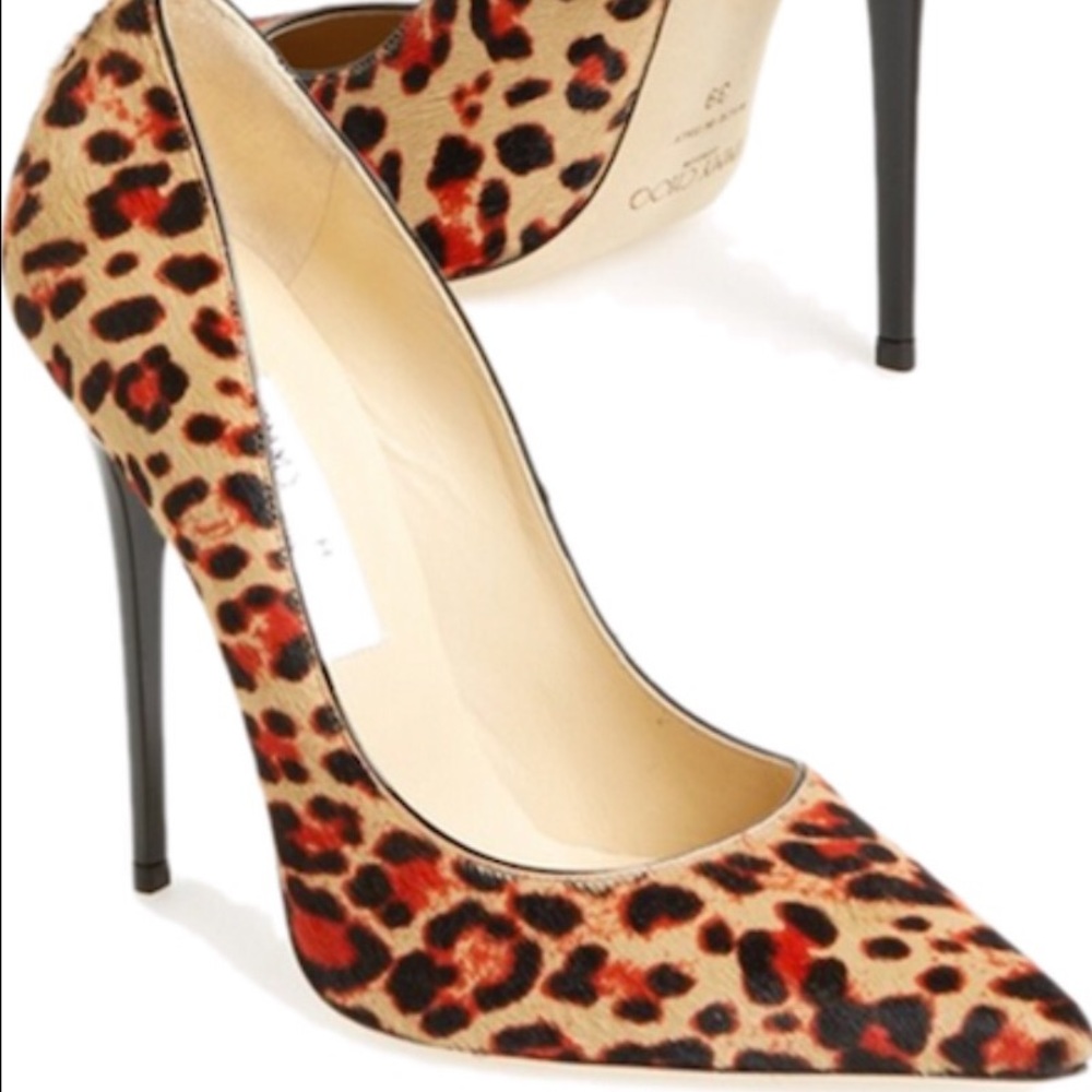Jimmy Choo Anouk Leopard Pony Hair