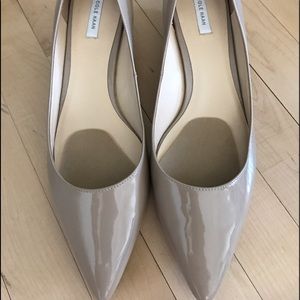 Cole Haan nude patent leather heels