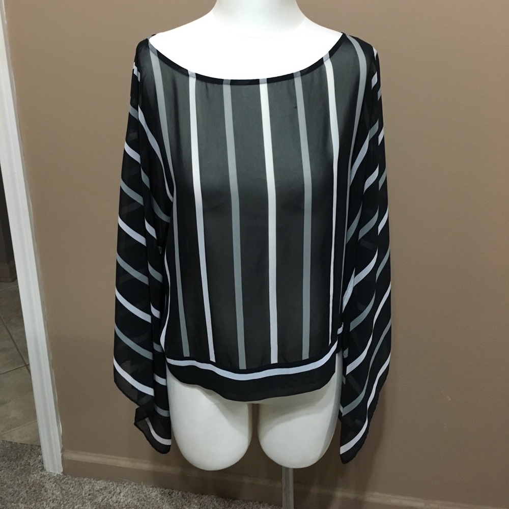 Sheer striped shirt