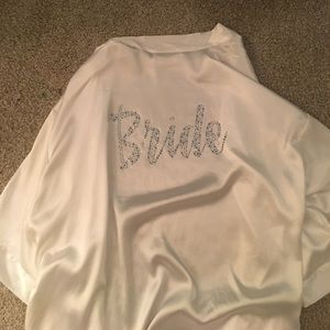 White bride Victoria secret robe
