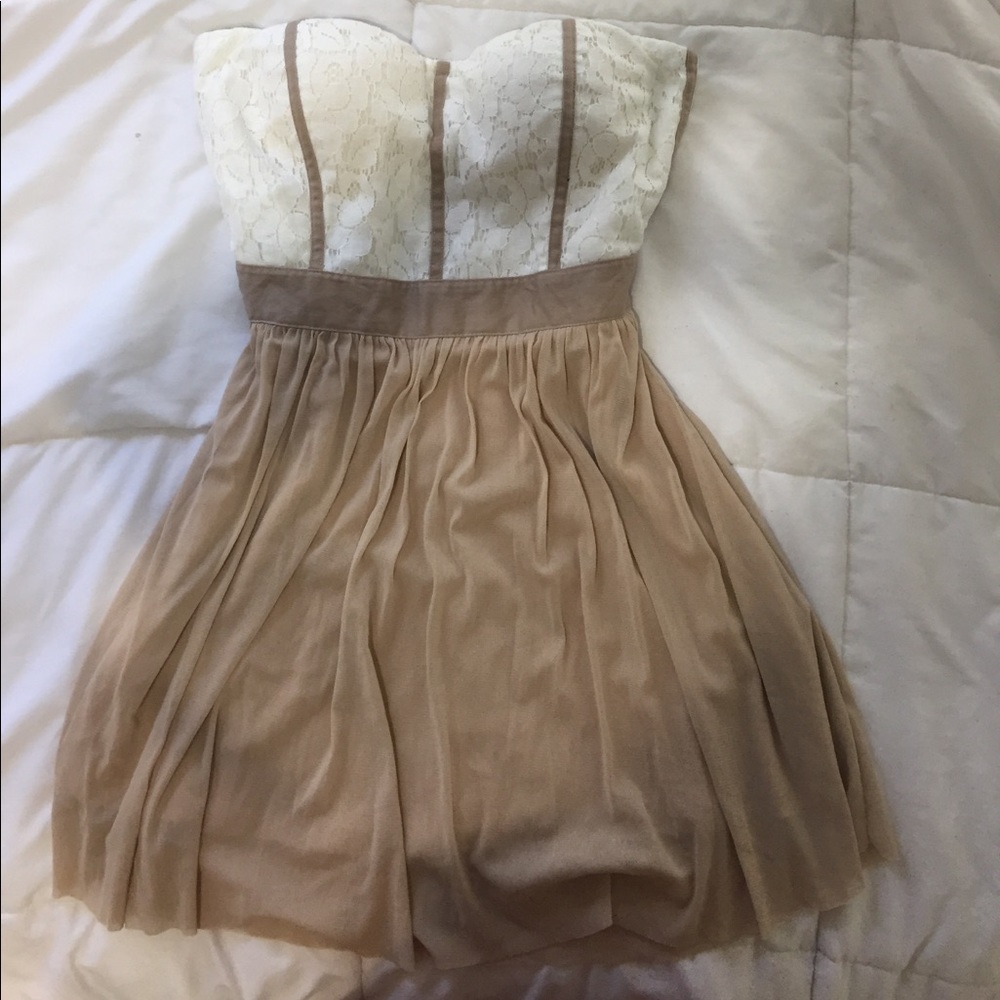 Strapless lace dress