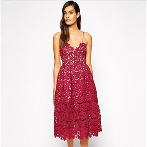 Self Portrait Inspired Red Floral Dress