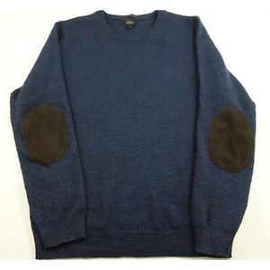 J Crew Men's Wool Sweater with Elbow Patches