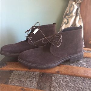 NWT Joseph Abboud brown suede shoes boots size 9