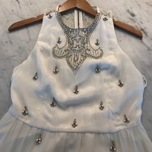 Alice and Olivia white beaded dress