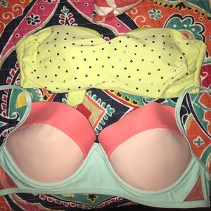 Size medium swim suit tops lightly used