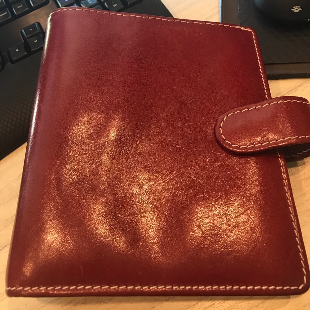 Van Der Spek Red Italian leather Standard Planner