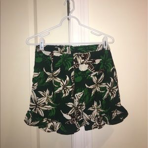 Floral print high-waisted shorts from Mango