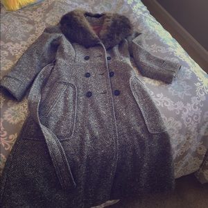Wool fur coat