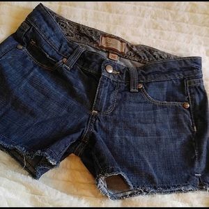 Paige Denim Cutoff Low-Rise Shorts Sz 26