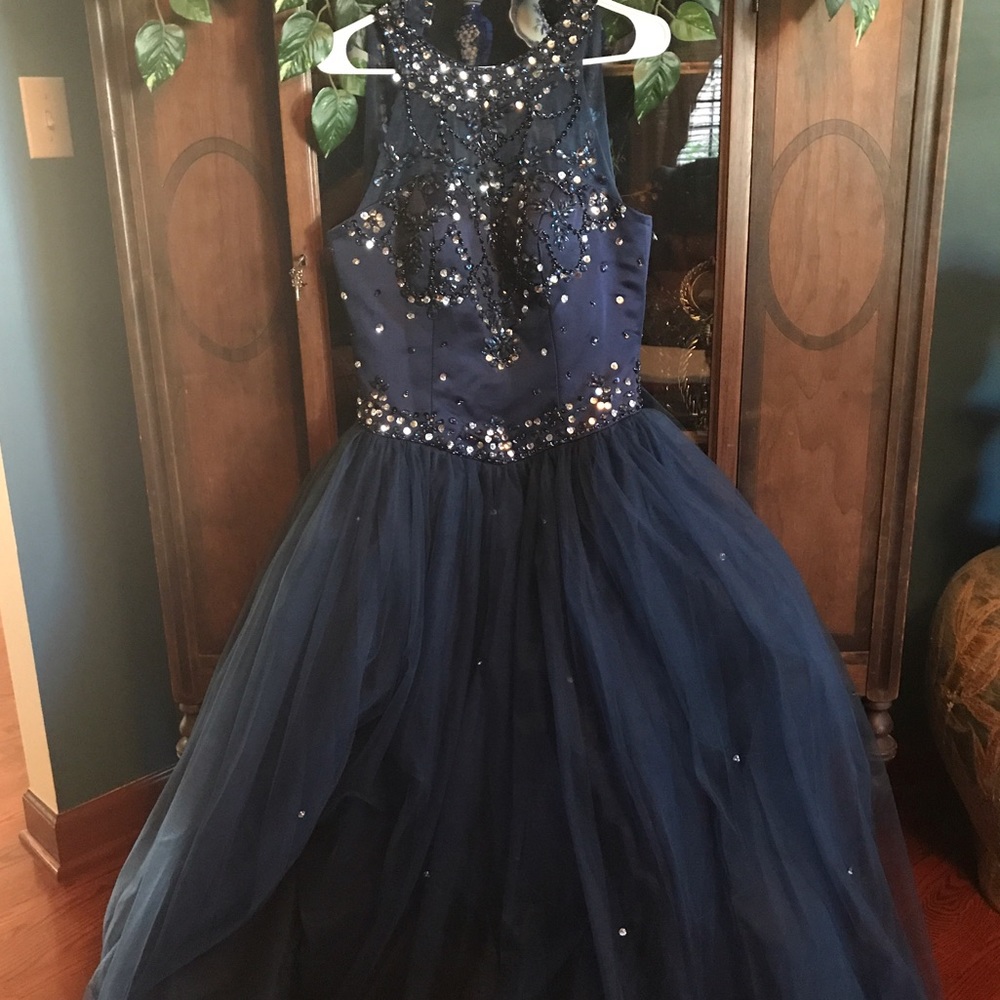 Navy Blue Prom/ Sweet 16/ Quinceañera Dress