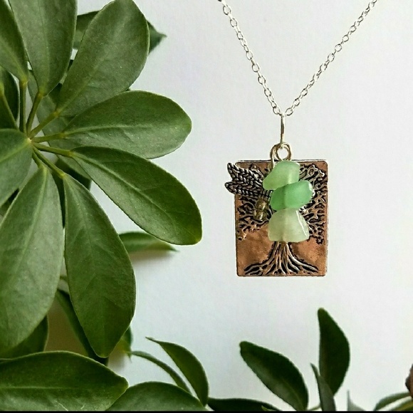 NEW Asta Silver Drangonfly & Tree of Life Necklace - Picture 3 of 4