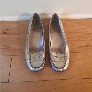 Cole Haan silver loafer