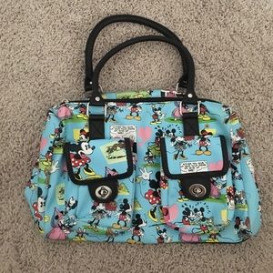 Mickey and Minnie Mouse cartoon purse