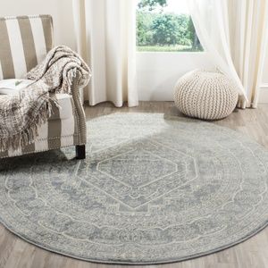 *NEW* Beautiful Round Issa Slate/Ivory Rug