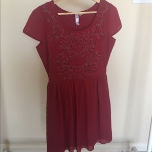 Never worn maroon Francesca dress