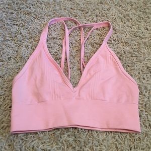 Pink lululemon sports bra
