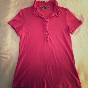 Pink Lacey polo shirt