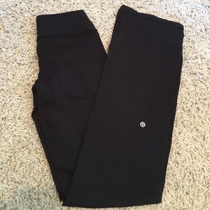 Black flare lululemon workout pants