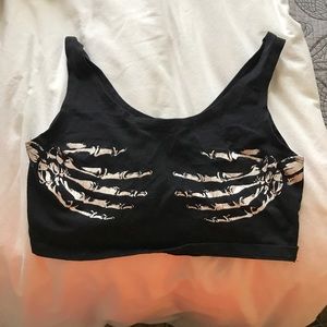 Skeleton crop top