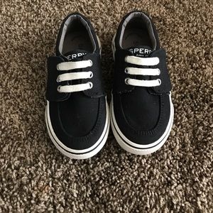 Sperry toddler boys black canvas shoes