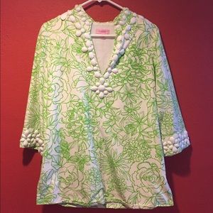 Lilly Pulitzer green floral tunic