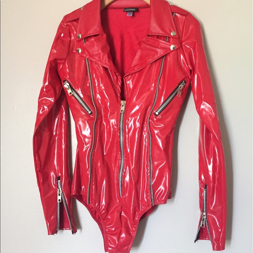 Forplay Fetish Metallic Bodysuit