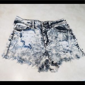 High Waist - Distressed - Denim Shorts - Size M