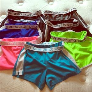 7 pair Justice Girls shorts size 14 lot