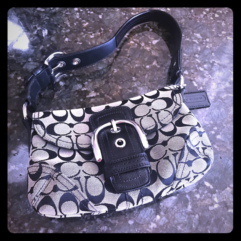 New Black Coach Handbag Shoulder Purse