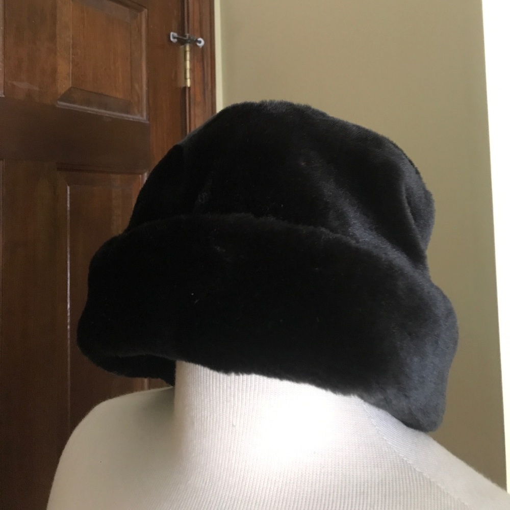 Black John Lewis Faux Fur Hat
