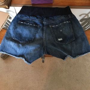 Maternity jean shorts